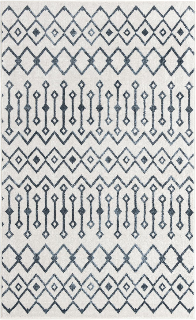 Coastal White 1' 4 x 1' 4 Bohemian Trellis Sample Area Rug 100% Polypropylene With Cotton Backing Geometric Modern Boho Decor Carpet for Living Rooms Office Dining Kitchen Interior Design for Sale at Rug Engine