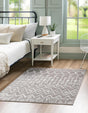 Stone Gray 6' x 6' Bohemian Trellis Square Area Rug 100% Polypropylene With Cotton Backing Geometric Modern Boho Decor Carpet for Living Rooms Office Dining Kitchen Interior Design for Sale at Rug Engine