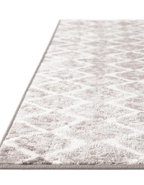 Stone Gray 6' x 6' Bohemian Trellis Square Area Rug 100% Polypropylene With Cotton Backing Geometric Modern Boho Decor Carpet for Living Rooms Office Dining Kitchen Interior Design for Sale at Rug Engine