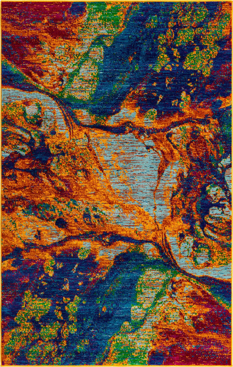 Multicolor 1' 4 x 1' 4 Calypso Sample Area Rug 100% Polypropylene With Cotton Backing Colorful Vivid Traditional Design Carpet for Living Office Dining Rooms for Sale at Rug Engine