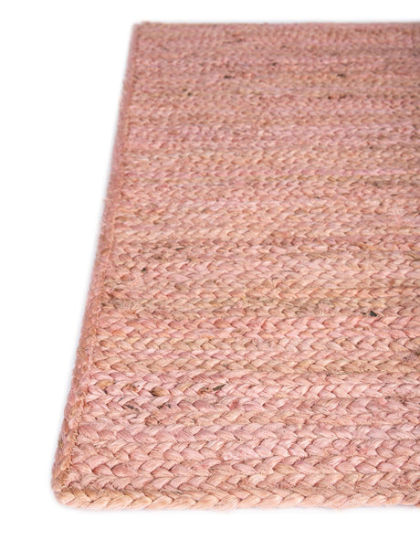 Light Pink 10' x 14' 1 Braided Jute Rectangle Area Rug 100% Jute Hand Braided Natural Eco-Friendly Boho Style Carpet for Living Rooms Dining Office Space Dorms for Sale at Rug Engine