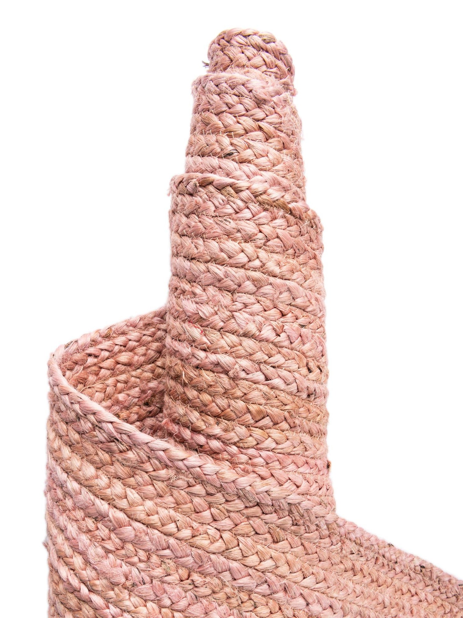 Light Pink 3' 3 x 5' 1 Braided Jute Rectangle Area Rug 100% Jute Hand Braided Natural Eco-Friendly Boho Style Carpet for Living Rooms Dining Office Space Dorms for Sale at Rug Engine