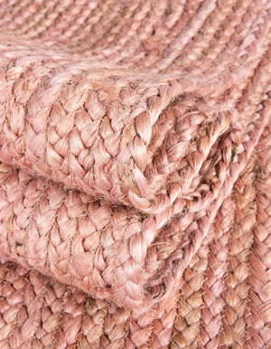Light Pink 4' 1 x 6' 1 Braided Jute Rectangle Rug