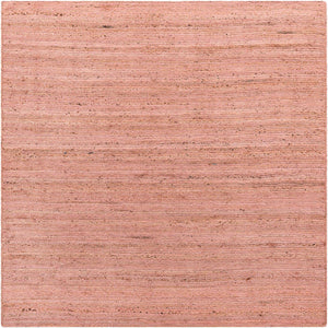 Light Pink 8' x 8' Braided Jute Square Rug