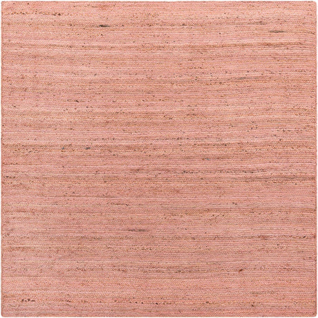 Light Pink 8' x 8' Braided Jute Square Rug