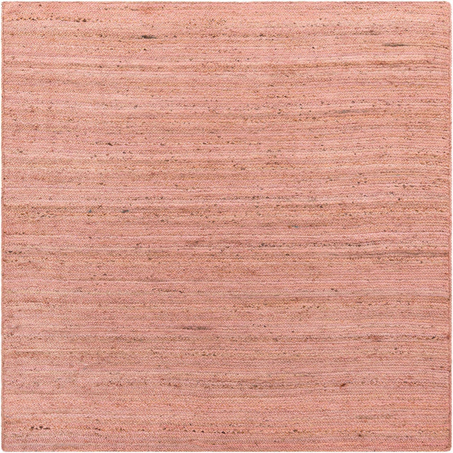 Light Pink 8' x 8' Braided Jute Square Rug