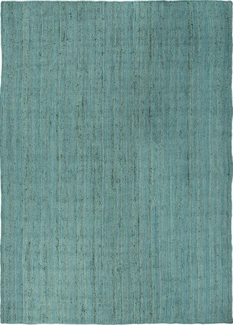 Turquoise 10' x 14' 1 Braided Jute Rectangle Rug