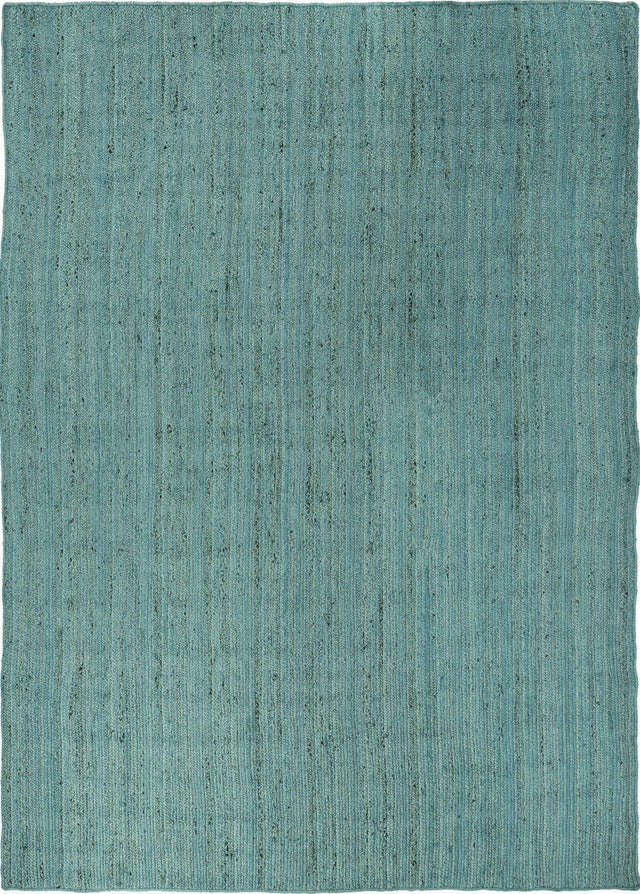 Turquoise 10' x 14' 1 Braided Jute Rectangle Rug