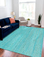 Turquoise 5' 1 x 8' Braided Jute Rectangle Rug
