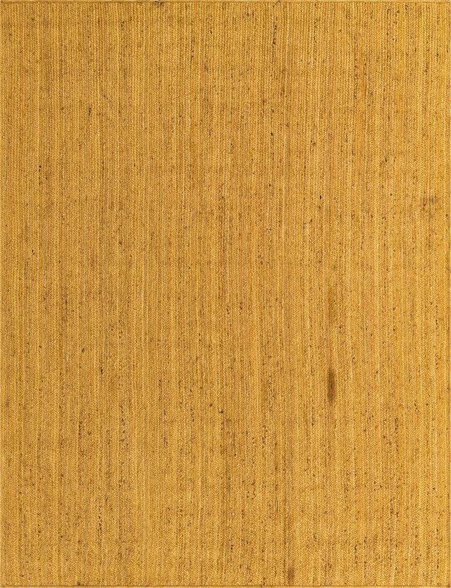 Yellow 9' x 12' Braided Jute Rectangle Rug