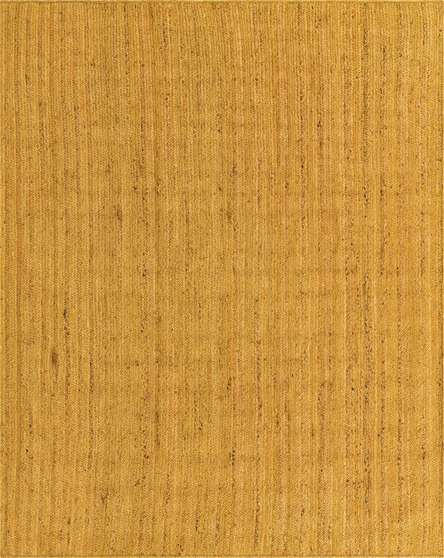 Yellow 8' x 10' Braided Jute Rectangle Rug