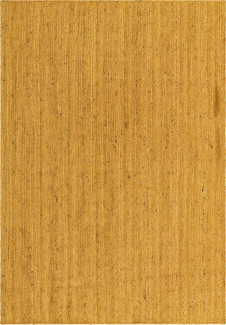 Yellow 7' 1 x 10' Braided Jute Rectangle Rug