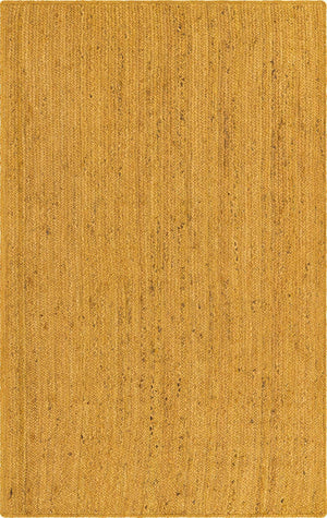 Yellow 5' 1 x 8' Braided Jute Rectangle Rug