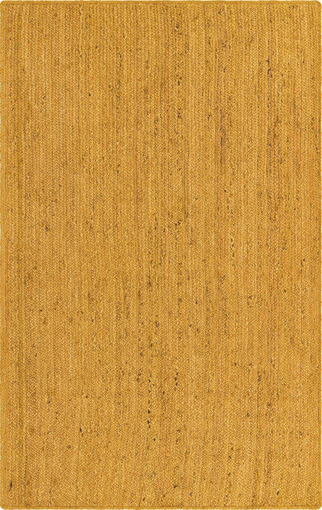 Yellow 5' 1 x 8' Braided Jute Rectangle Rug