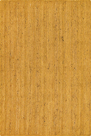 Yellow 4' 1 x 6' 1 Braided Jute Rectangle Rug