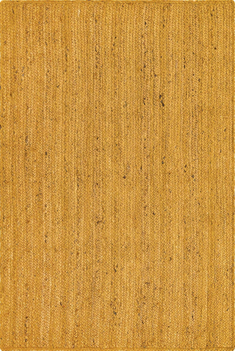 Yellow 4' 1 x 6' 1 Braided Jute Rectangle Rug