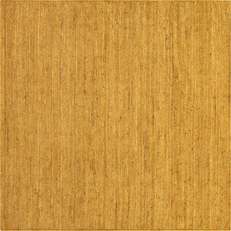 Yellow 8' x 8' Braided Jute Square Rug