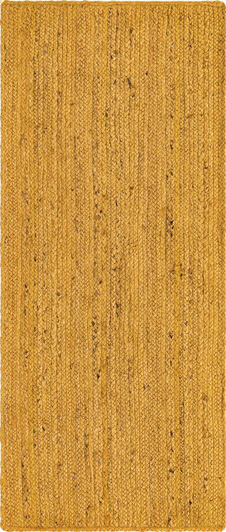 Yellow 2' 6 x 6' 1 Braided Jute Runner Rug