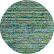Aqua 5' 3 x 5' 3 Calypso Round Area Rug 100% Polypropylene With Cotton Backing Colorful Vivid Traditional Design Carpet for Living Office Dining Rooms for Sale at Rug Engine