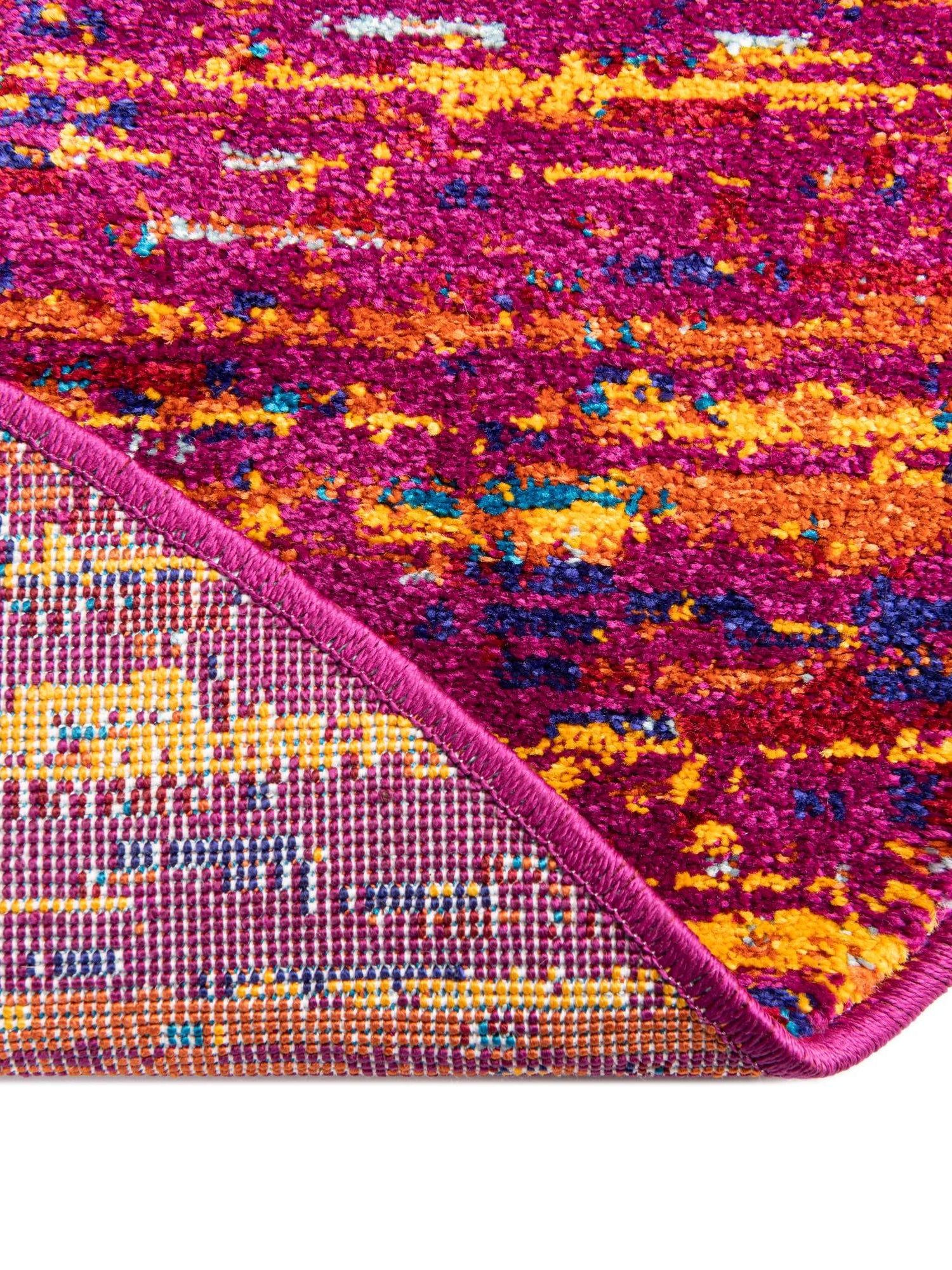 Pink 7' 10 x 7' 10 Calypso Round Area Rug 100% Polypropylene With Cotton Backing Colorful Vivid Traditional Design Carpet for Living Office Dining Rooms for Sale at Rug Engine