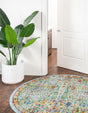 Aqua 7' 10 x 7' 10 Calypso Round Area Rug 100% Polypropylene With Cotton Backing Colorful Vivid Traditional Design Carpet for Living Office Dining Rooms for Sale at Rug Engine