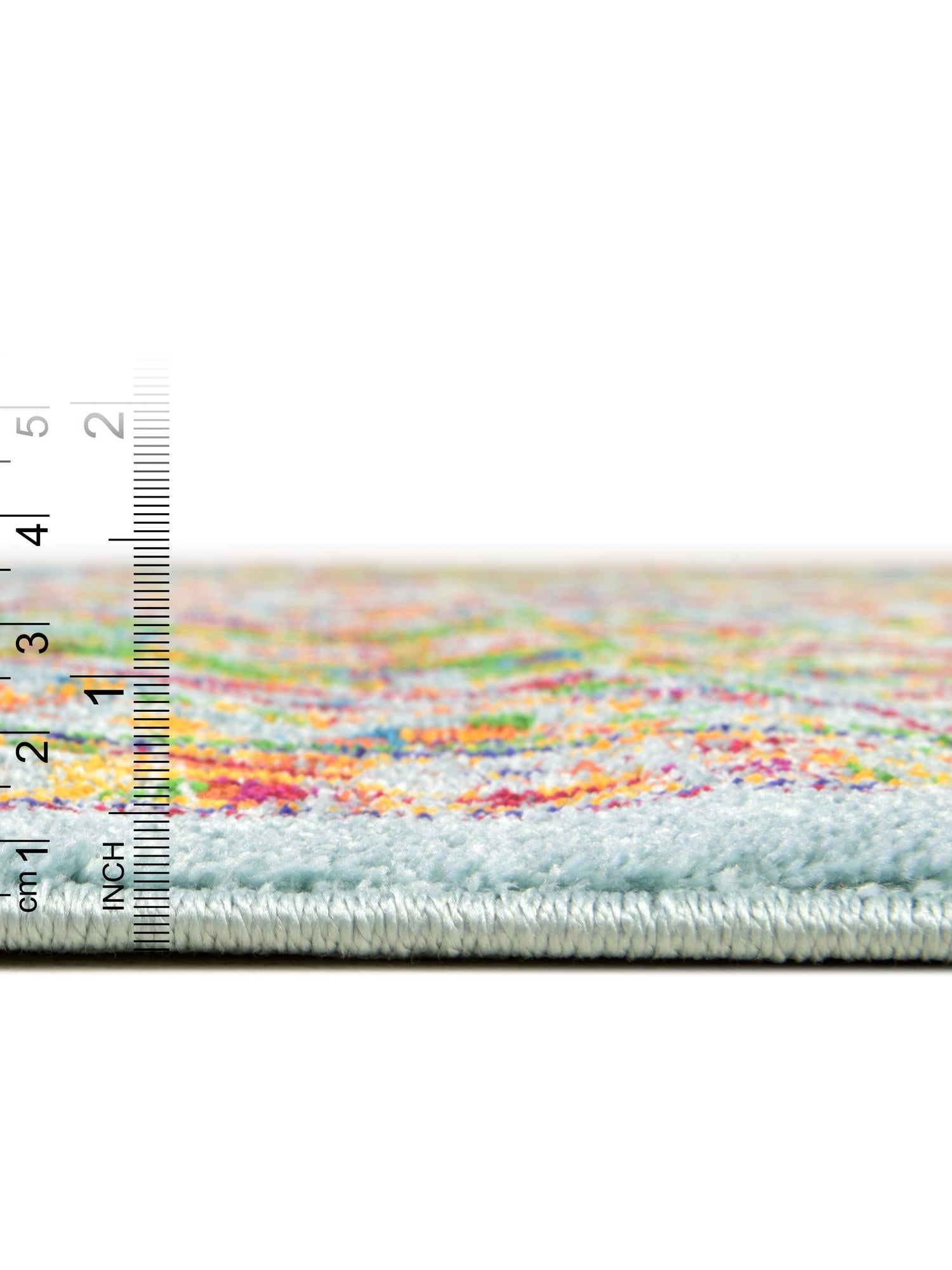 Aqua 4' x 4' Calypso Round Area Rug 100% Polypropylene With Cotton Backing Colorful Vivid Traditional Design Carpet for Living Office Dining Rooms for Sale at Rug Engine