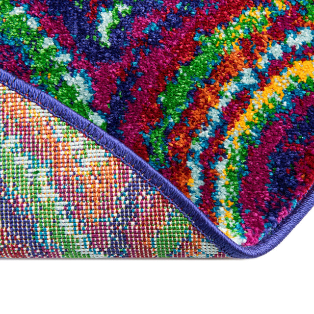 Multicolor 5' 3 x 5' 3 Calypso Round Area Rug 100% Polypropylene With Cotton Backing Colorful Vivid Traditional Design Carpet for Living Office Dining Rooms for Sale at Rug Engine