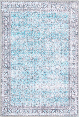 Blue 2' x 3' Timeless Washable Rectangle Rug