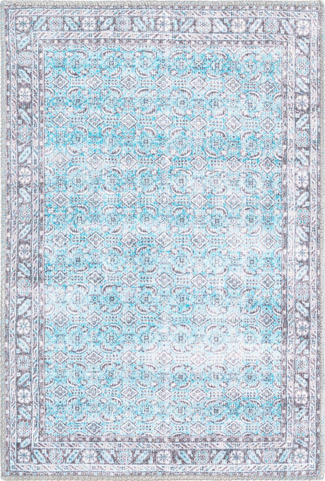 Blue 2' x 3' Timeless Washable Rectangle Rug