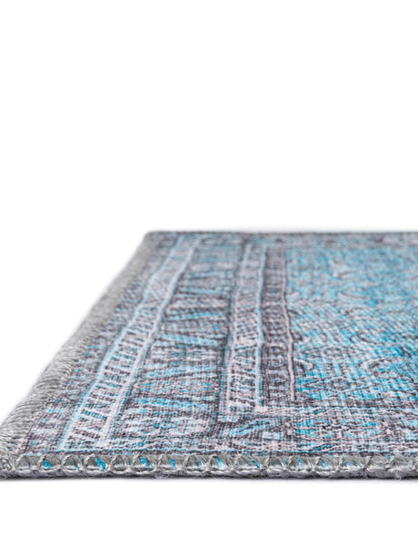 Washable Blue 7' 6 x 10' 6 Timeless Rectangle Area Rug Easy to Clean Stain Resistant & Durable Traditional Classic Vintage Design Carpet for Sale at Rug Engine