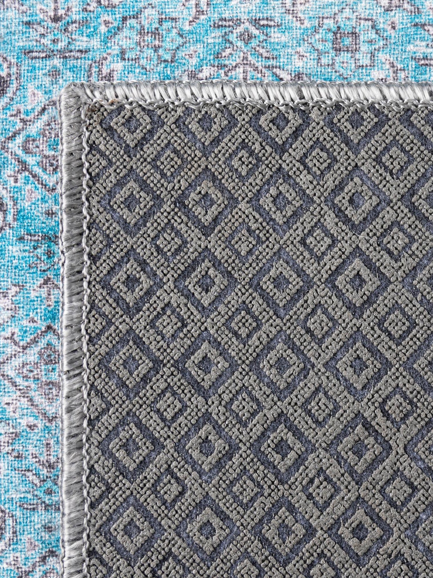 Washable Blue 5' x 8' Timeless Rectangle Area Rug Easy to Clean Stain Resistant & Durable Traditional Classic Vintage Design Carpet for Sale at Rug Engine