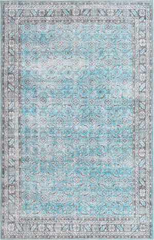 Blue 5' x 8' Timeless Washable Rectangle Rug