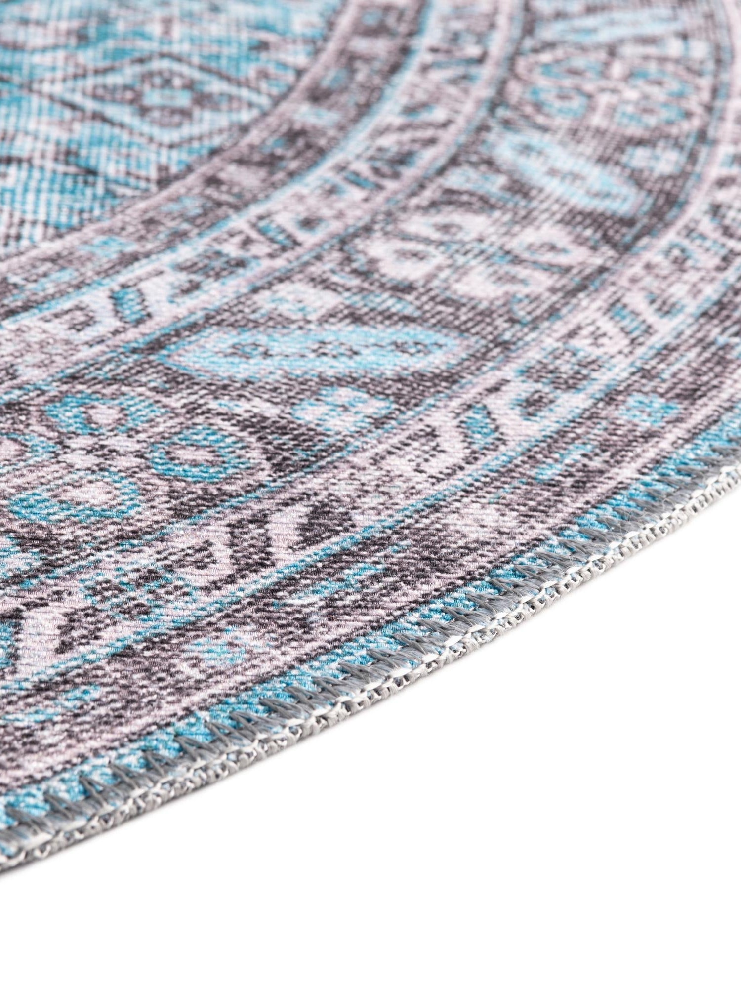 Washable Blue 2' x 3' 1 Timeless Oval Area Rug Easy to Clean Stain Resistant & Durable