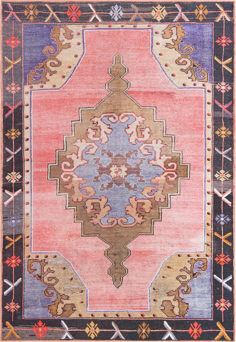 Pink 8' 4 x 12' Timeless Washable Rectangle Rug