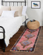 Washable Pink 2' x 4' Timeless Runner Area Rug Easy to Clean Stain Resistant & Durable Traditional Classic Vintage Design Carpet for Sale at Rug Engine