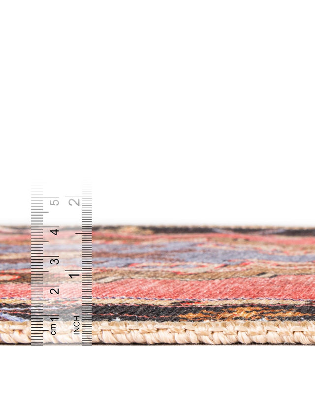Washable Pink 7' 6 x 7' 6 Timeless Octagon Area Rug Easy to Clean Stain Resistant & Durable Traditional Classic Vintage Design Carpet for Sale at Rug Engine