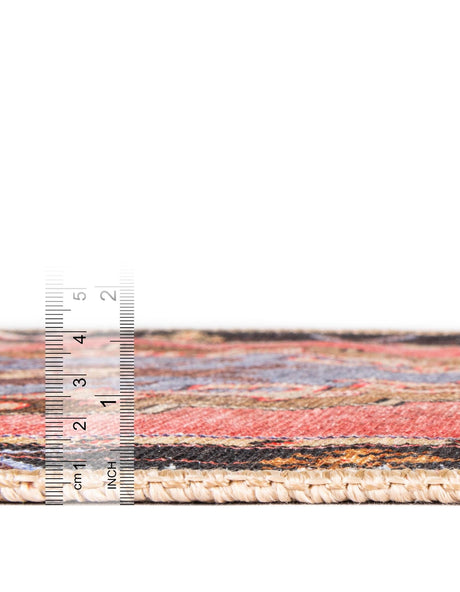 Washable Pink 7' 6 x 7' 6 Timeless Square Area Rug Easy to Clean Stain Resistant & Durable Traditional Classic Vintage Design Carpet for Sale at Rug Engine