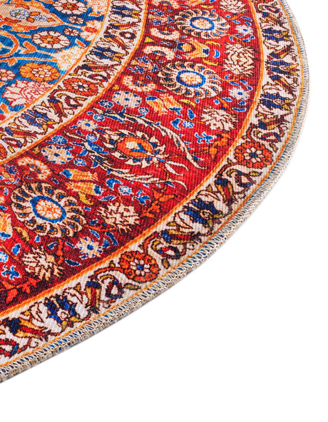 Washable Navy Blue 7' 6 x 10' 6 Timeless Oval Area Rug Easy to Clean Stain Resistant & Durable Traditional Classic Vintage Design Carpet for Sale at Rug Engine