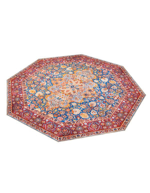 Navy Blue 8' x 8' Timeless Washable Octagon Rug