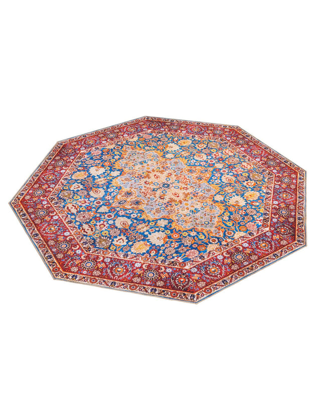 Navy Blue 8' x 8' Timeless Washable Octagon Rug