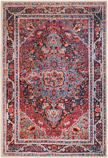 Washable Burgundy 2' x 3' Timeless Rectangle Area Rug Easy to Clean Stain Resistant & Durable Traditional Classic Vintage Design Carpet for Sale at Rug Engine