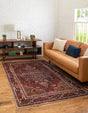 Burgundy 4' 1 x 6' 1 Timeless Washable Rectangle Rug