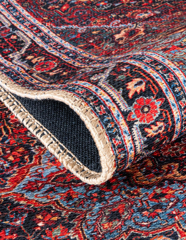 Washable Burgundy 9' x 12' Timeless Rectangle Area Rug Easy to Clean Stain Resistant & Durable Traditional Classic Vintage Design Carpet for Sale at Rug Engine