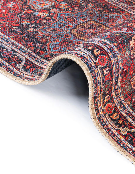 Washable Burgundy 9' x 12' Timeless Rectangle Area Rug Easy to Clean Stain Resistant & Durable Traditional Classic Vintage Design Carpet for Sale at Rug Engine