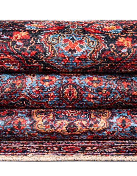 Washable Burgundy 3' 6 x 5' 6 Timeless Rectangle Area Rug Easy to Clean Stain Resistant & Durable Traditional Classic Vintage Design Carpet for Sale at Rug Engine