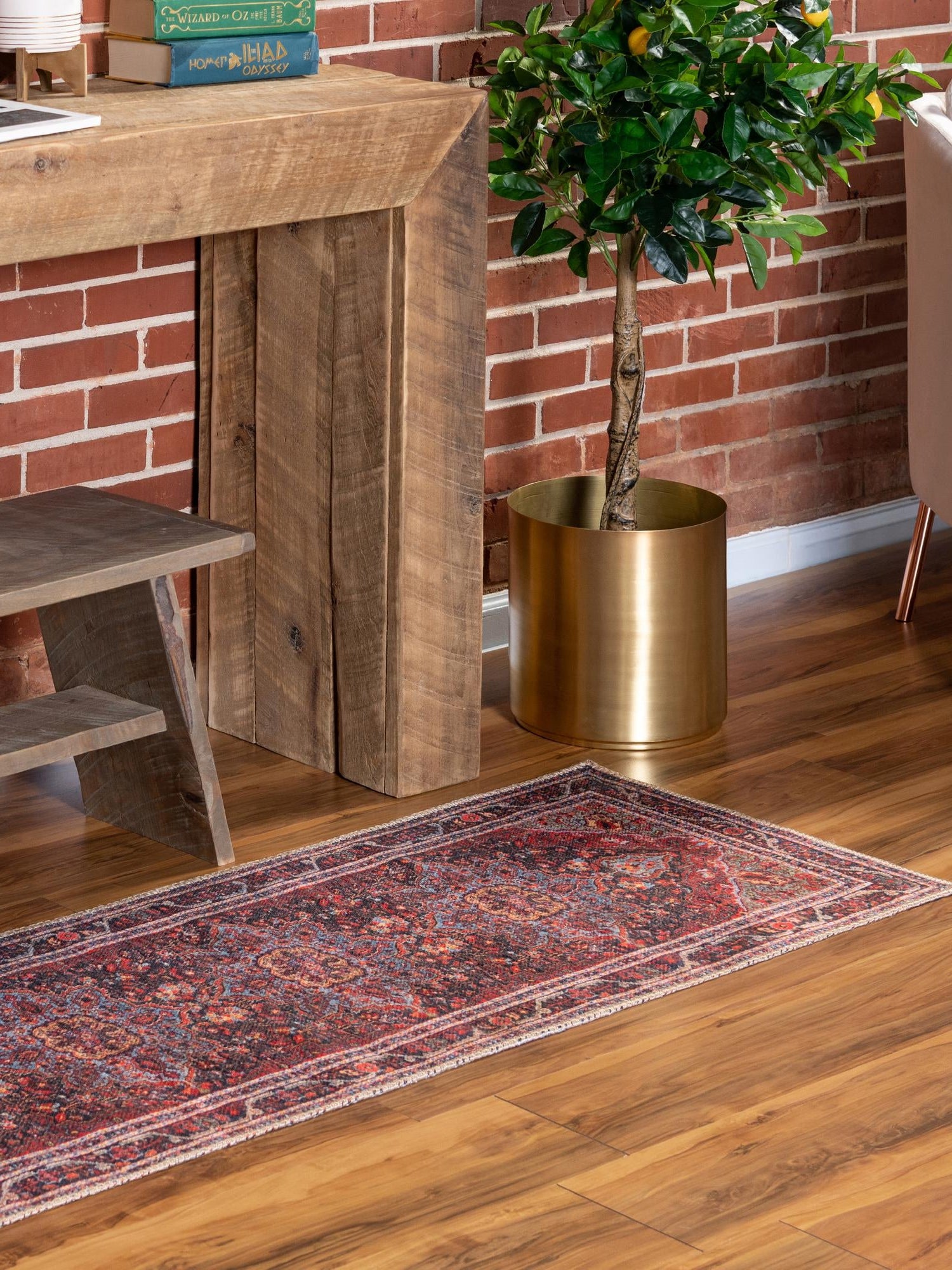 Washable Burgundy 2' 6 x 16' 5 Timeless Runner Area Rug Easy to Clean Stain Resistant & Durable Traditional Classic Vintage Design Carpet for Sale at Rug Engine