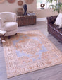 Washable Blue 5' x 8' Timeless Rectangle Area Rug Easy to Clean Stain Resistant & Durable Traditional Classic Vintage Design Carpet for Sale at Rug Engine