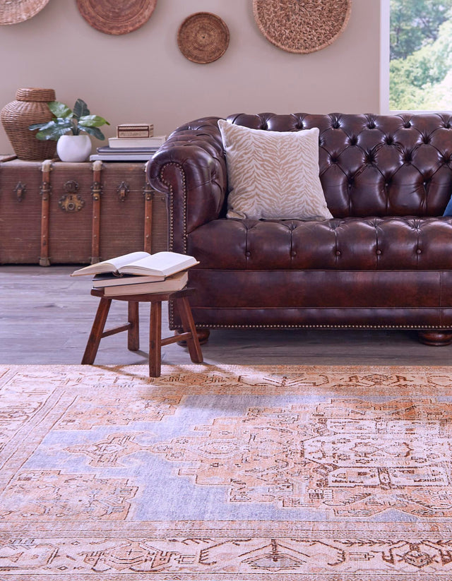 Blue 8' x 10' 6 Timeless Washable Rectangle Rug