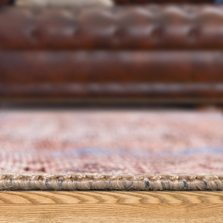 Washable Blue 8' 4 x 12' Timeless Rectangle Area Rug Easy to Clean Stain Resistant & Durable Traditional Classic Vintage Design Carpet for Sale at Rug Engine