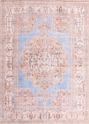 Blue 8' x 10' 6 Timeless Washable Rectangle Rug